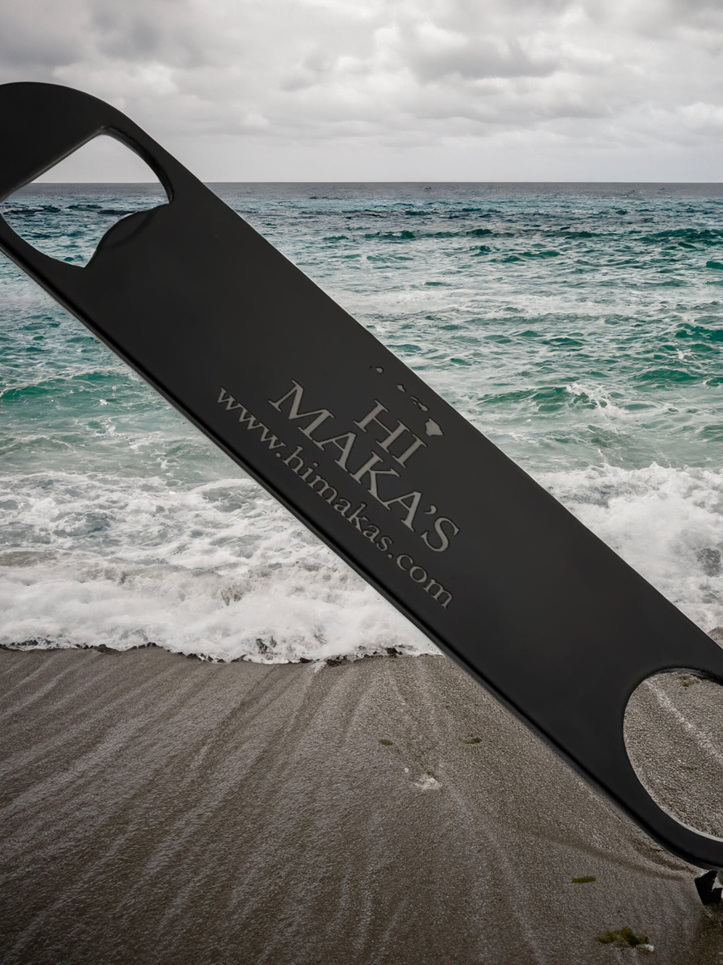 Island Style Bottle Opener Stainless Steel Polynesian Design