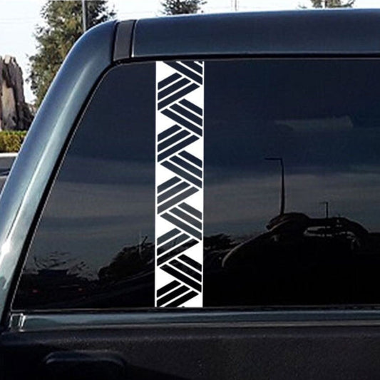Polynesian Print Vinyl Window Decal