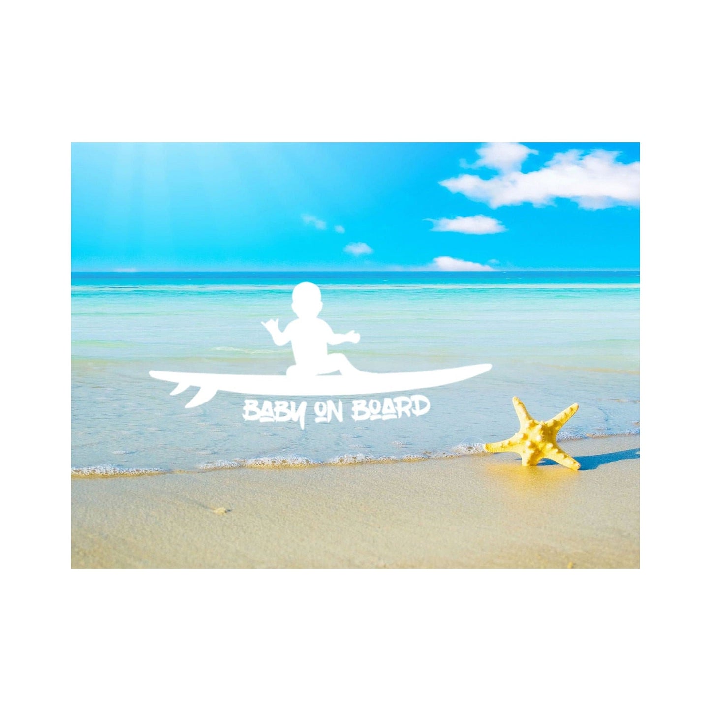 Baby on Board Surfing Decal