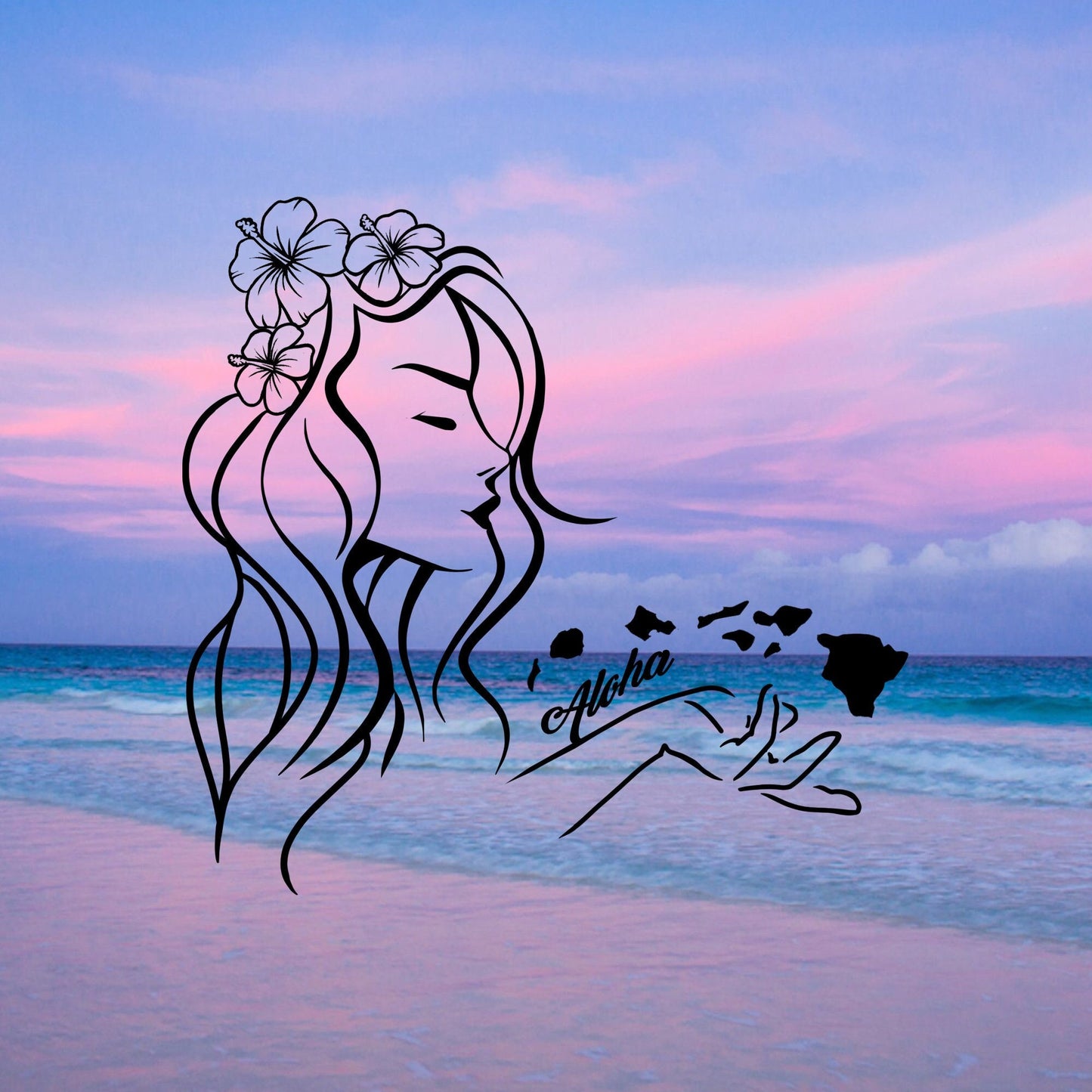 Aloha Wahine Decal