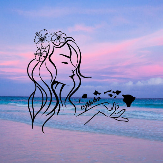 Aloha Wahine Decal