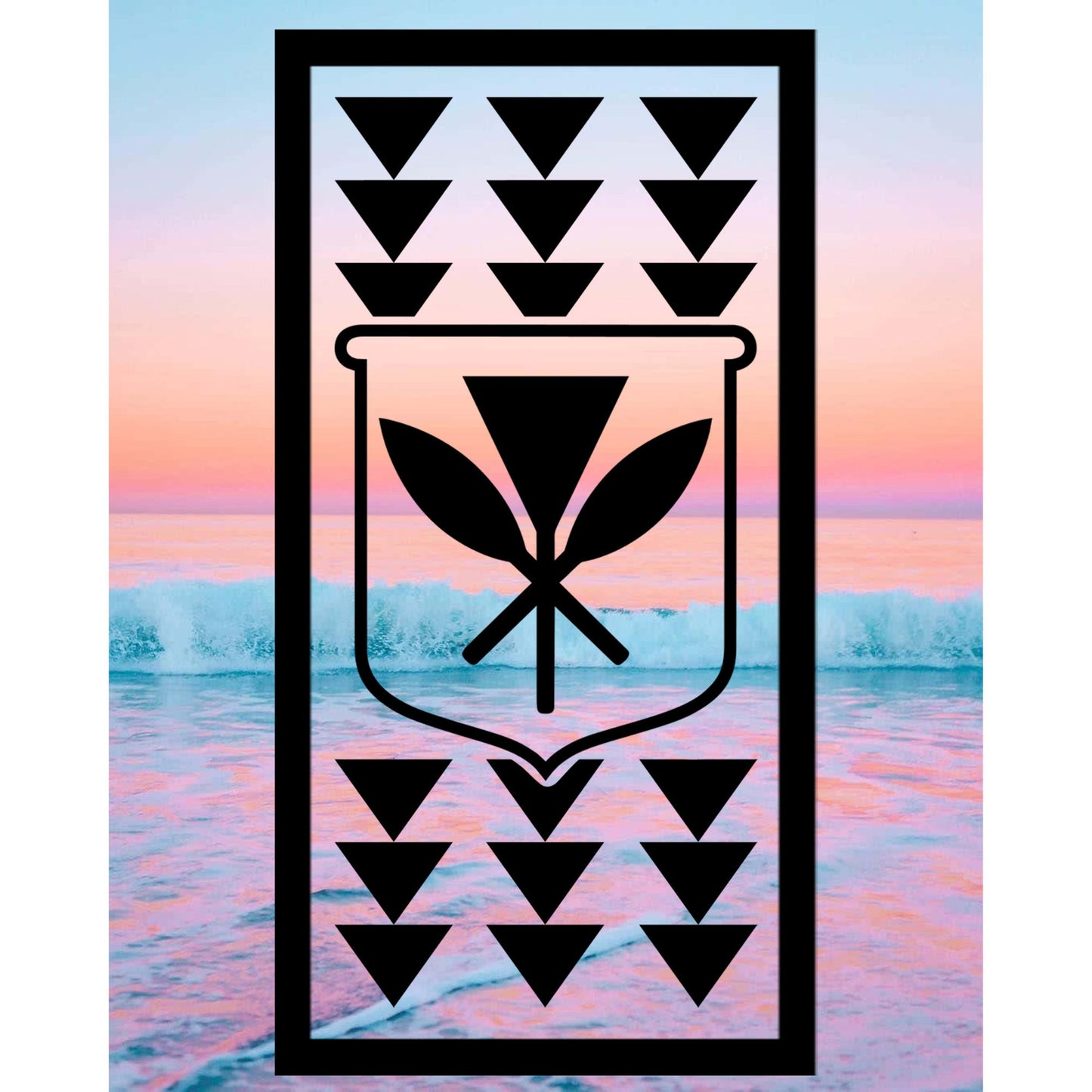 Kanaka Maoli flag with Shark teeth
