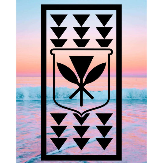 Kanaka Maoli flag with Shark teeth