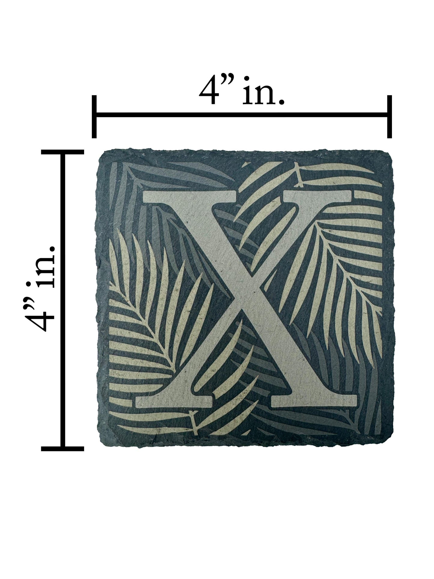 Palm Leaf Monogram Coasters