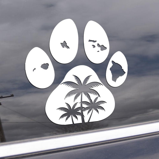 Hawaii Dog Paw Decal