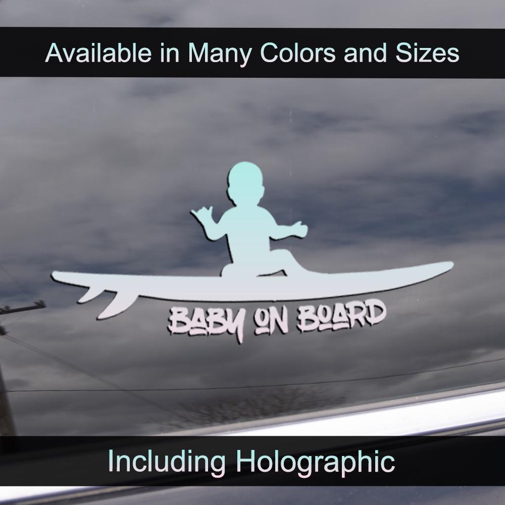 Baby on Board Surfing Decal