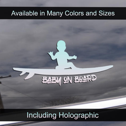 Baby on Board Surfing Decal